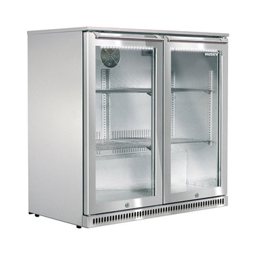 190L Anti-Condensation Glass Door Alfresco Drinks Chiller in S/Steel (ALF-C2-840)