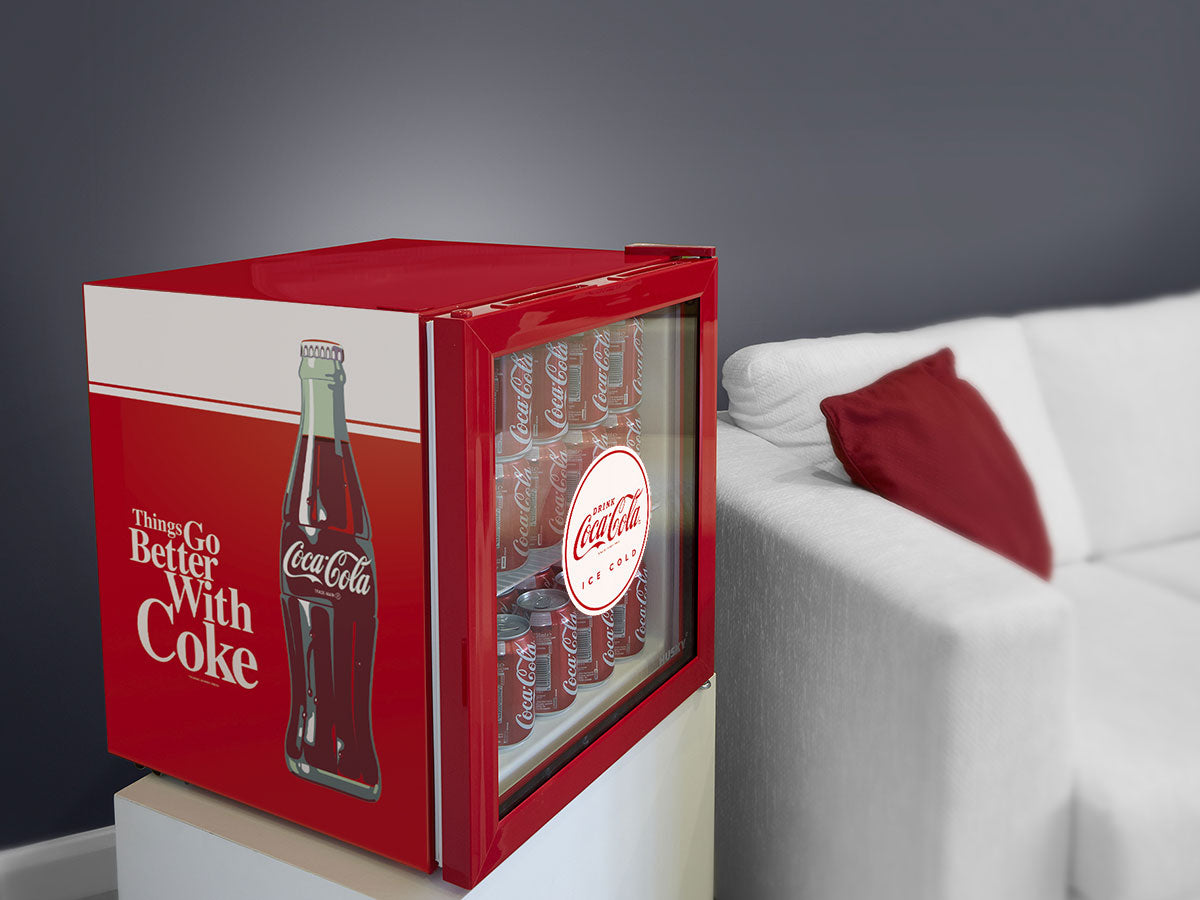 Coca cola glass deals fridge