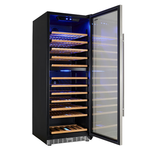 Husky Vino Pro 380L Dual Zone Wine Fridge in S/Steel (HUS-WC128D-BK-ZY)