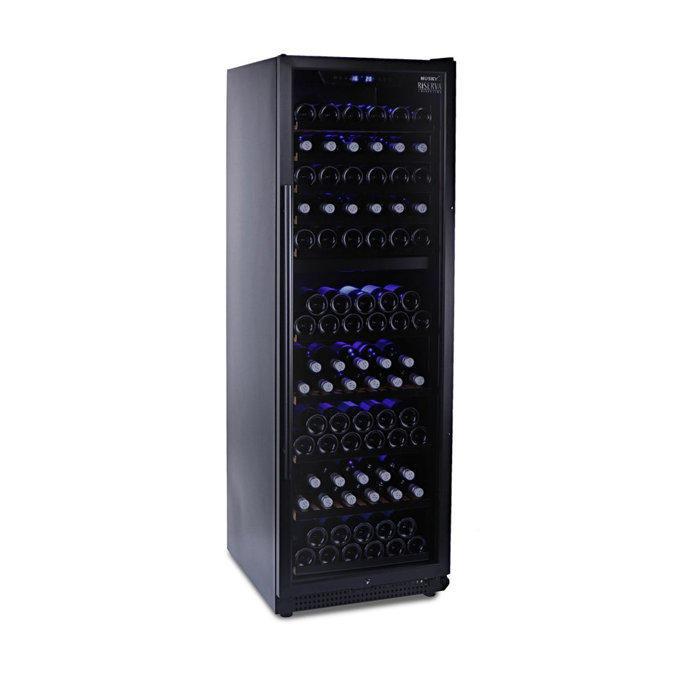 Husky Riserva 450L Dual Zone Wine Fridge in Black (HUSWS168DMBZY)