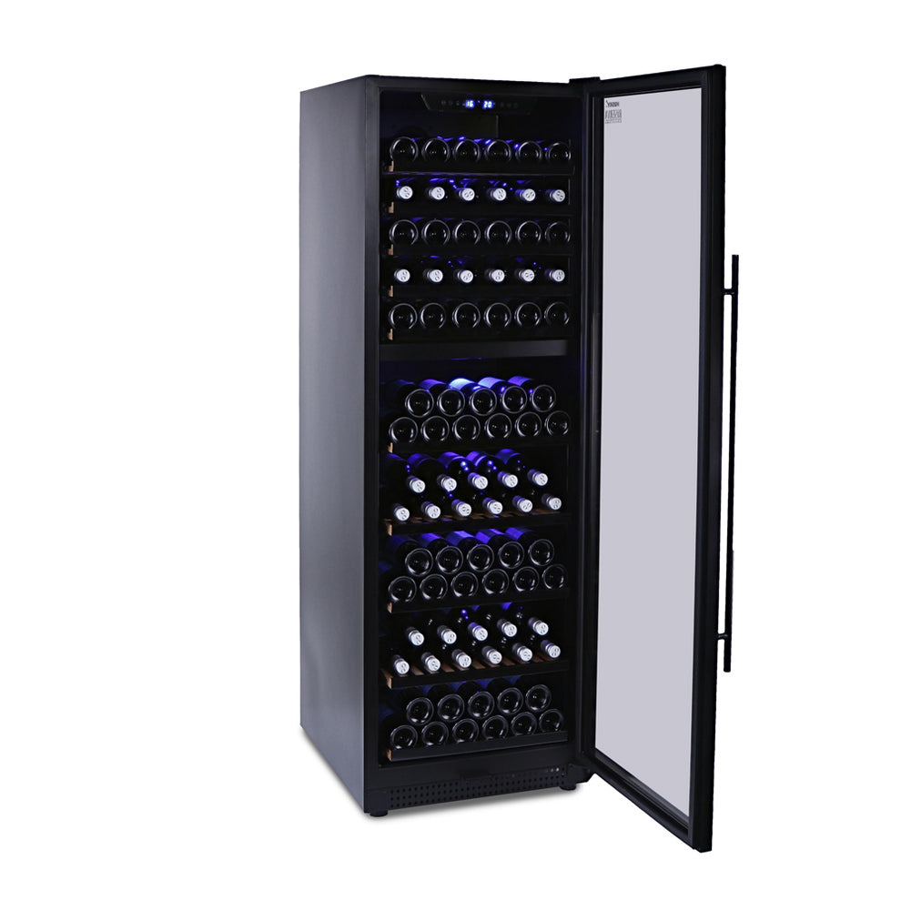 Husky Riserva 450L Dual Zone Wine Fridge in Black (HUSWS168DMBZY)