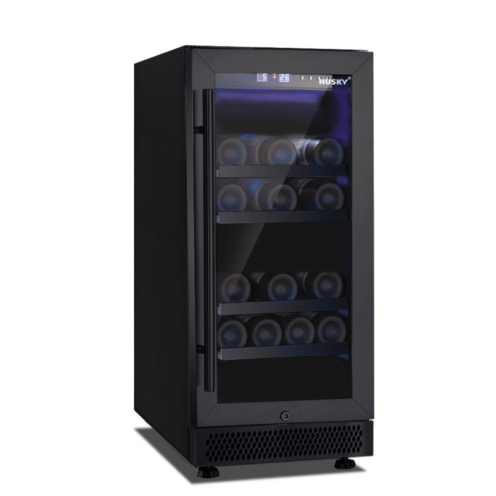 Husky Riserva 80L Single Zone Wine Fridge in Black (HUSWS33SMBZY)