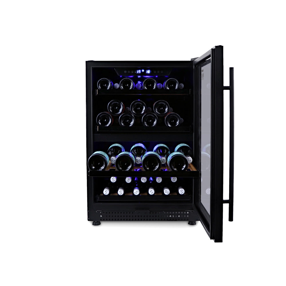 Husky Riserva 154L Dual Zone Wine Fridge in Black (HUSWS54DMBZY)