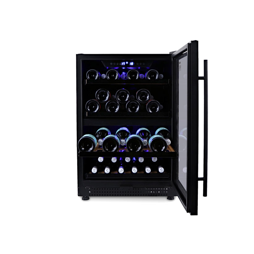 Husky Riserva 154L Dual Zone Wine Fridge in Black (HUSWS54DMBZY)