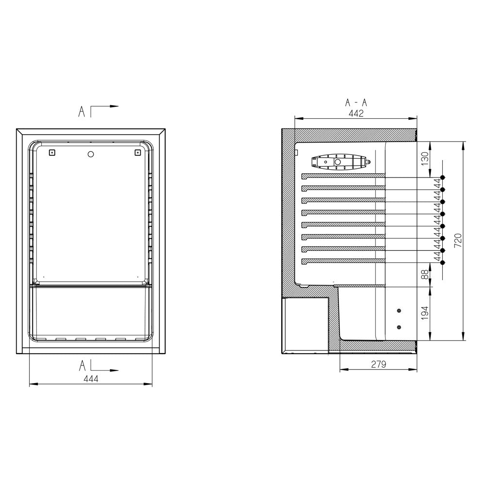 Coke fridge sale dimensions